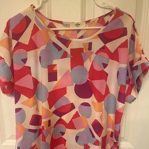 Entro Geometric Print Top - Size Small